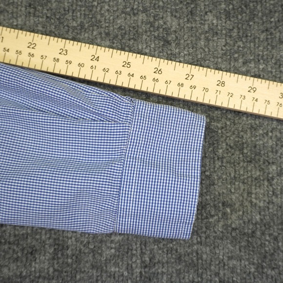 Ralph Lauren Button Down Shirt Mens XLT Blue Gingham Classic Fit Long Sleeve - Picture 7 of 11